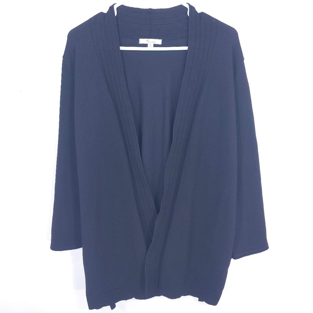 NWOT 89th + Madison Women's Black Long Sleeve Open Front Knit Cardigan Small
